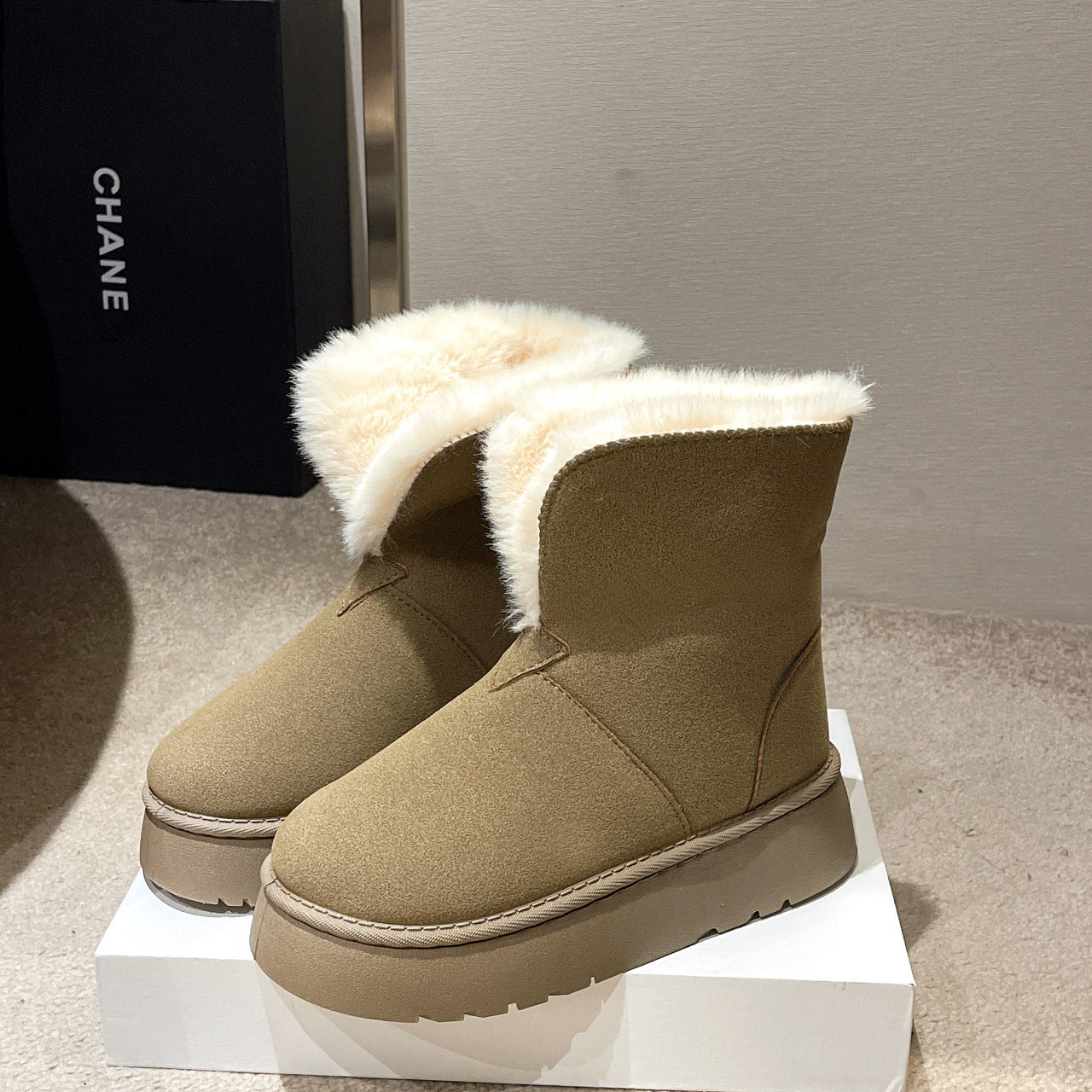 Inès | Flocon Chic – Bottines pliables fourrées hiver