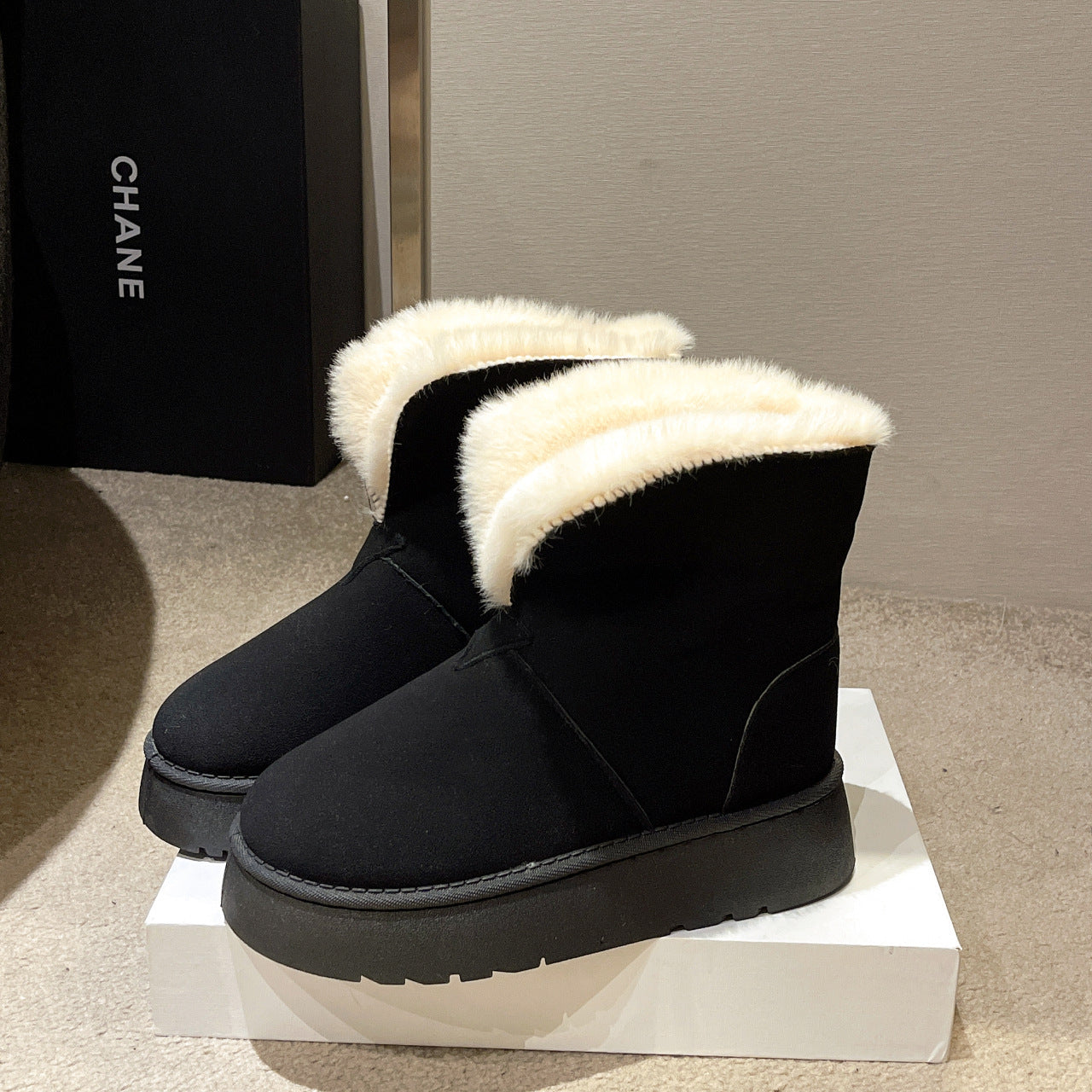 Inès | Flocon Chic – Bottines pliables fourrées hiver