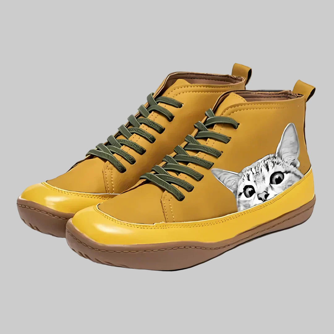 MP™ | Bottines en cuir pour les amoureux des chats