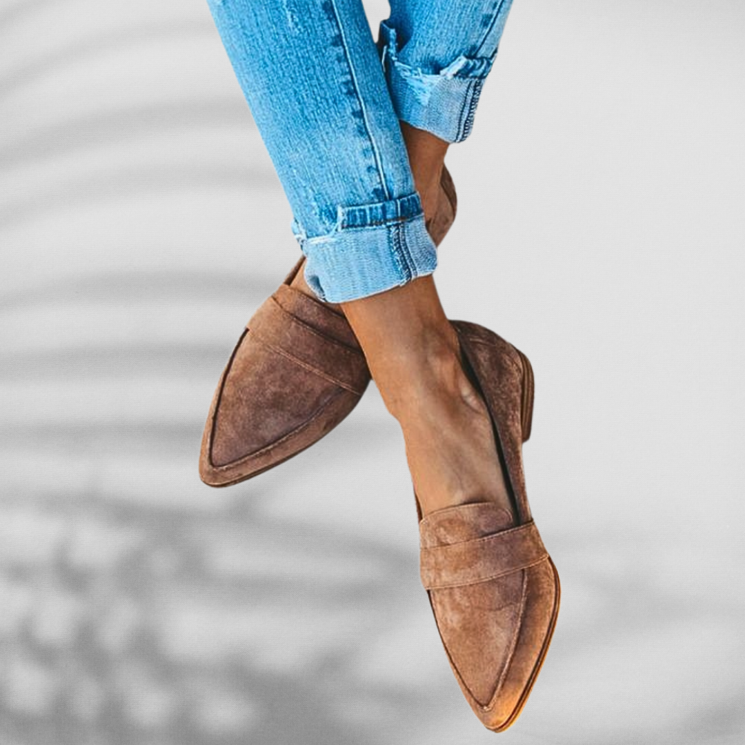 MALINA™ | Mocassins en daim à forme pointue