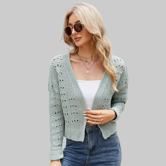 Nina | Pull ajouré à manches longues