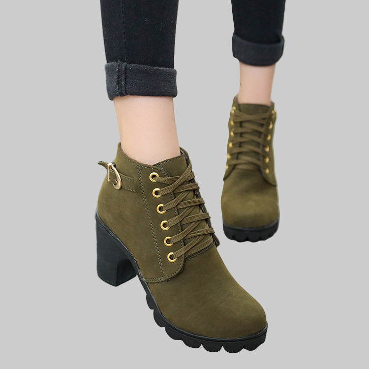 Lya | Bottines Talon bloc & boucle femme