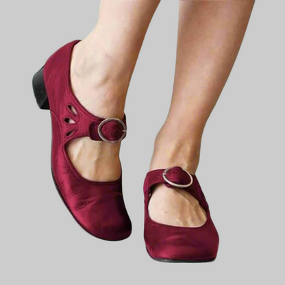 Denisa | Sandales en cuir orthopédique avec semelle compensée confortable