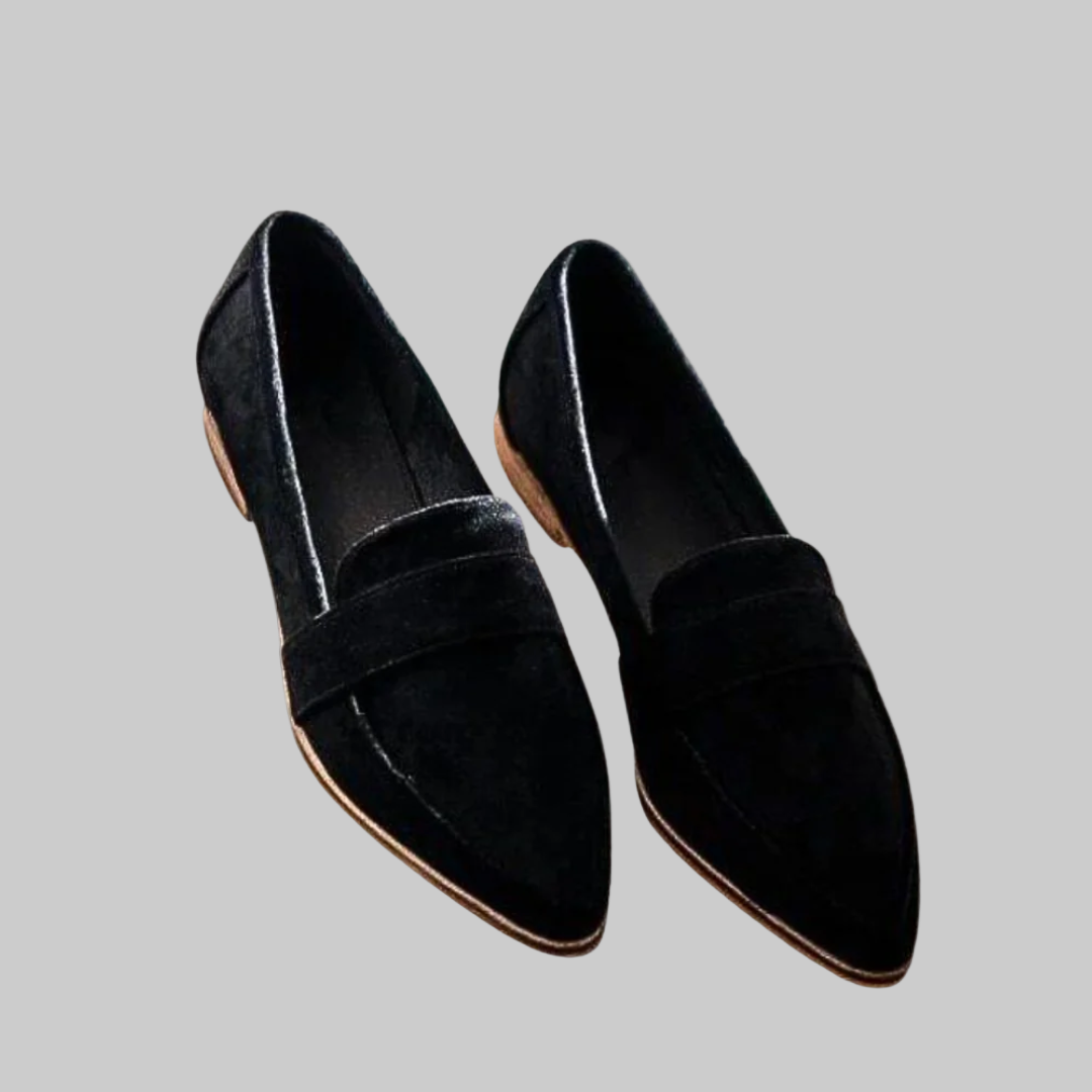 MALINA™ | Mocassins en daim à forme pointue