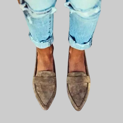 MALINA™ | Mocassins en daim à forme pointue