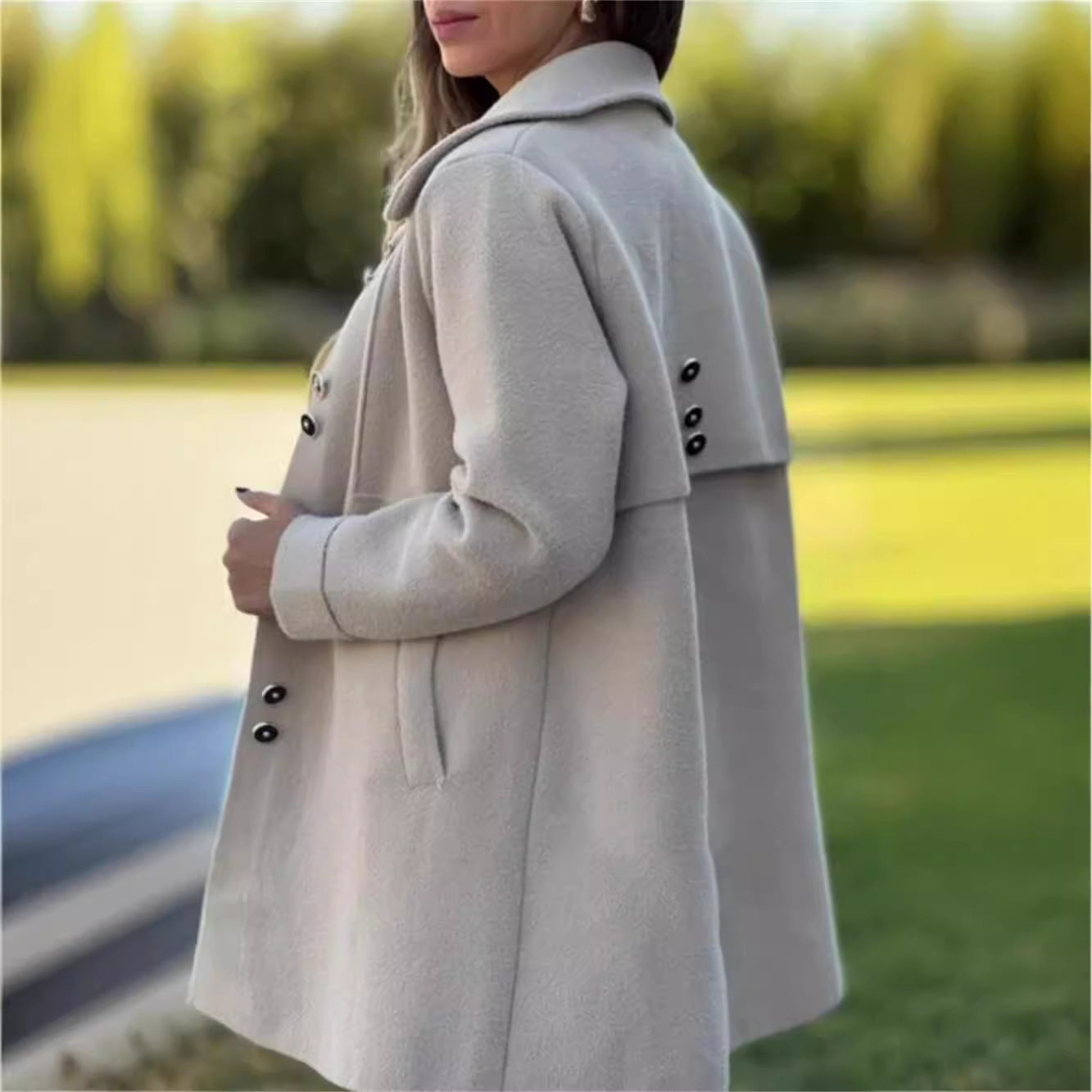 Julie | Manteau en laine à col châle