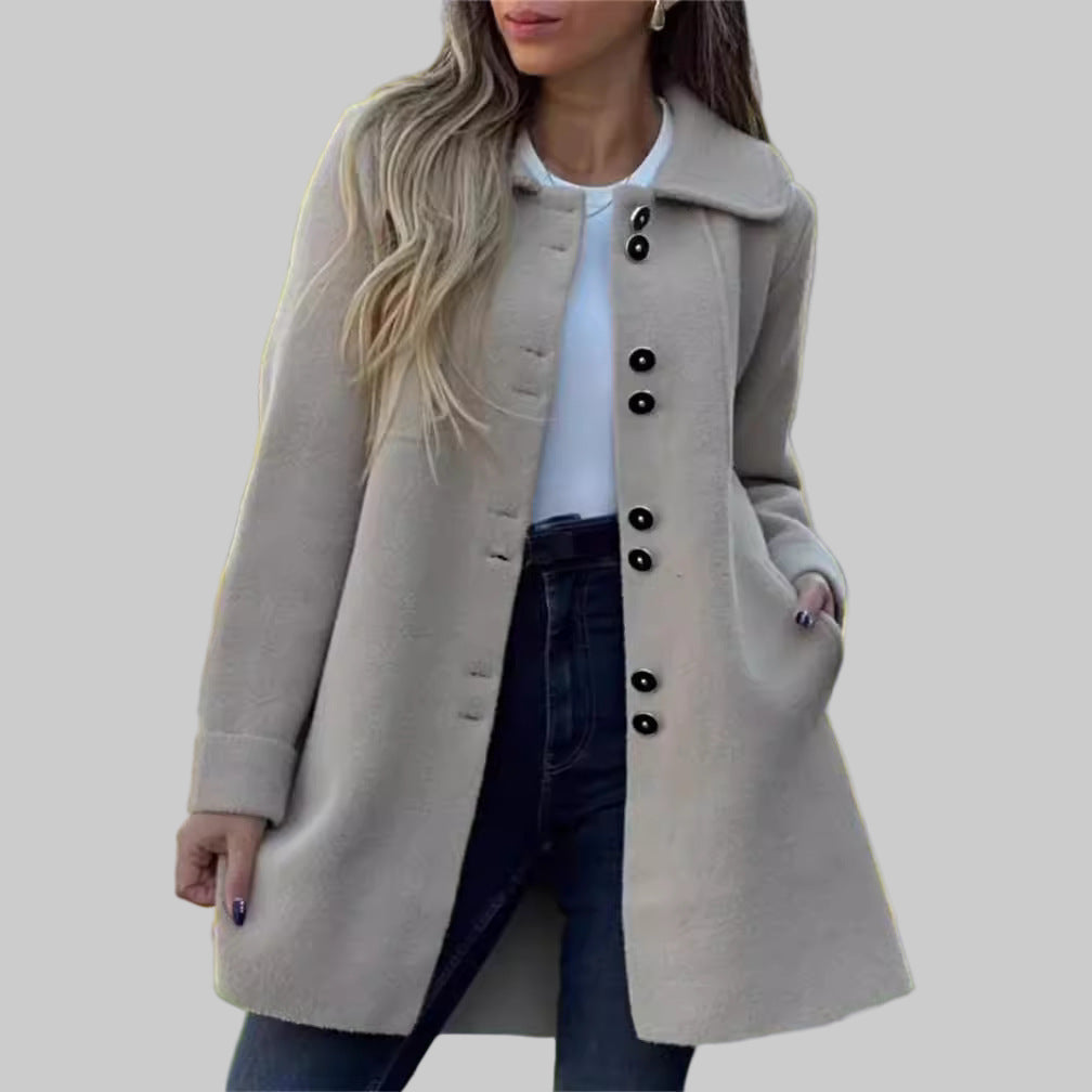 Julie | Manteau en laine à col châle