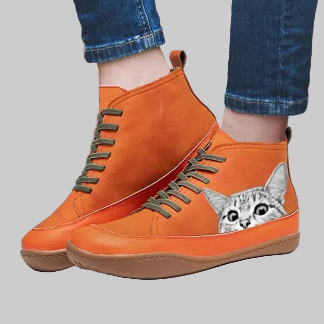 MP™ | Bottines en cuir pour les amoureux des chats