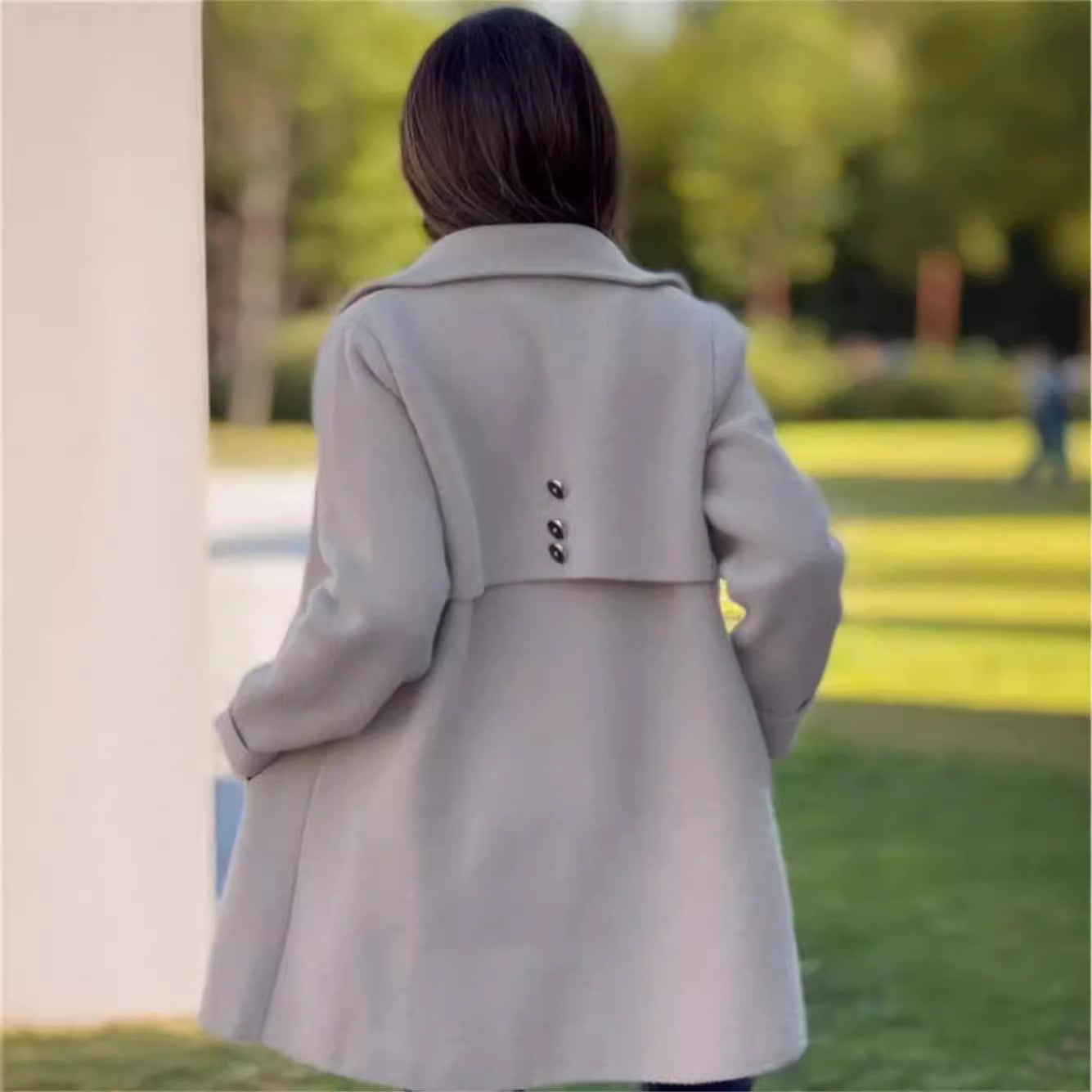 Julie | Manteau en laine à col châle