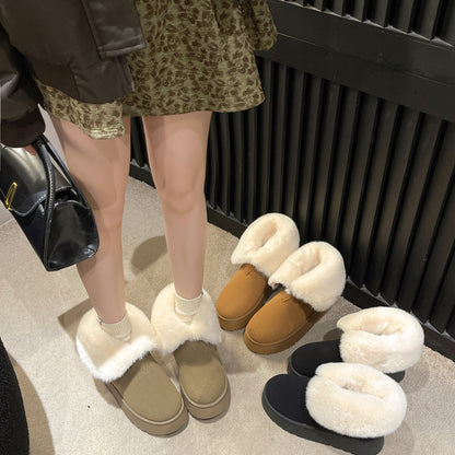 Inès | Flocon Chic – Bottines pliables fourrées hiver