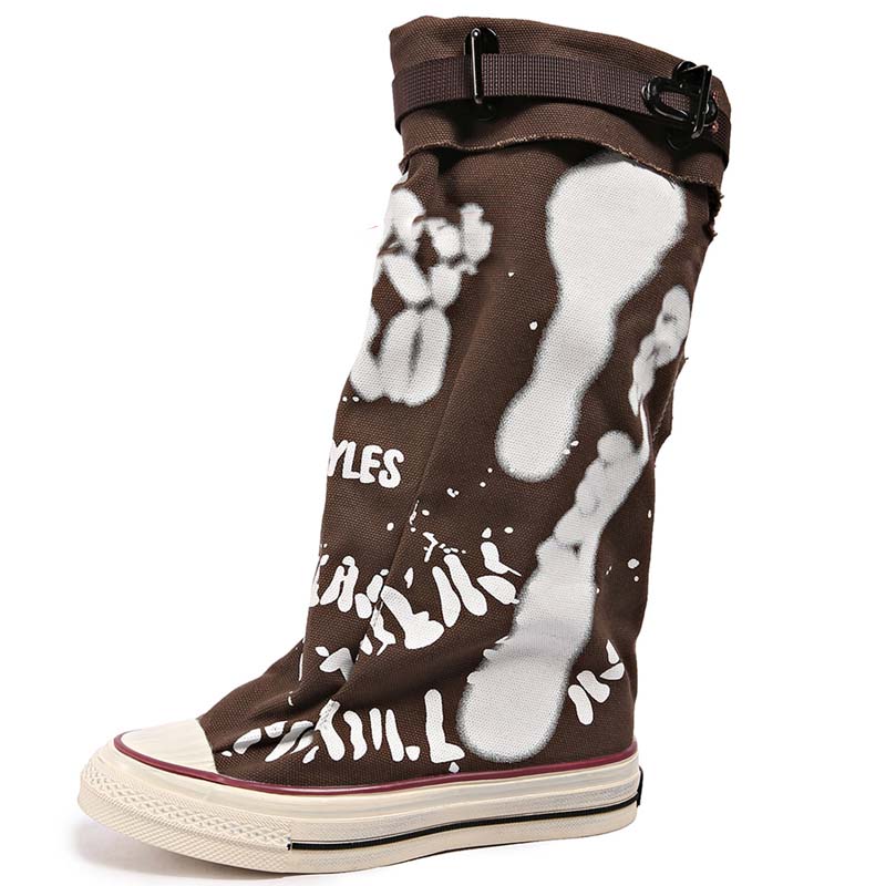 RetroStride | Mid-Calf Canvas Flat Boot