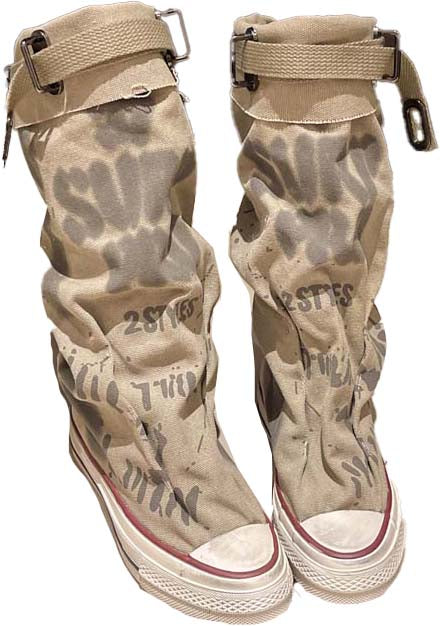 RetroStride | Mid-Calf Canvas Flat Boot